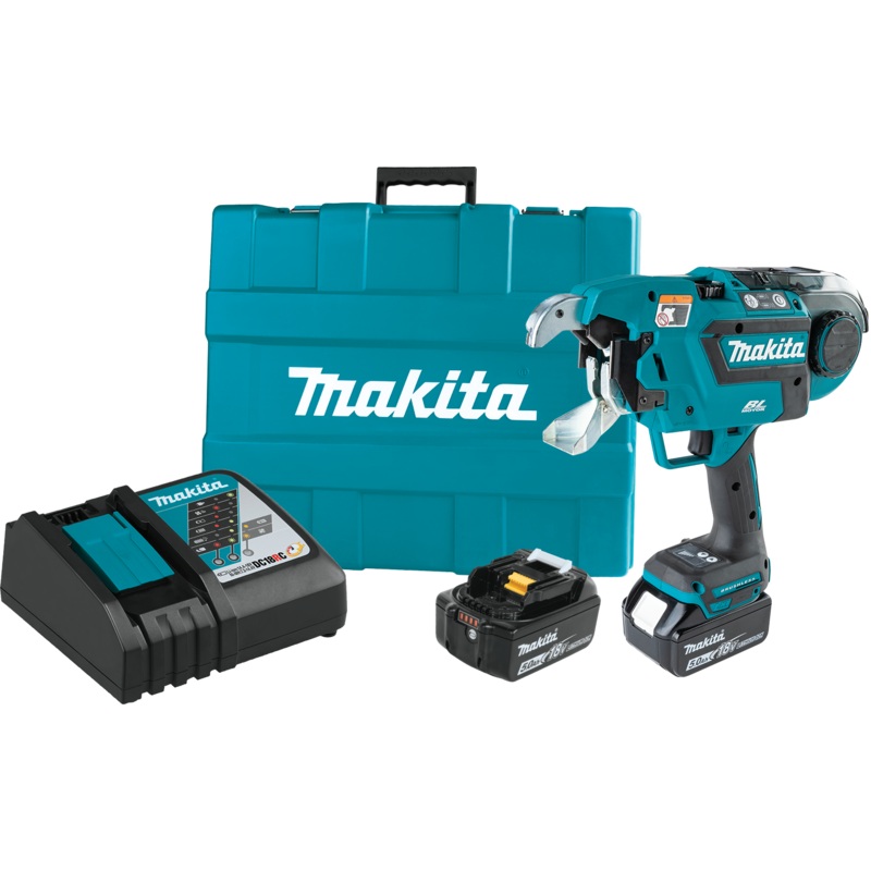 Makita XRT02TK 18V LXT LithiumIon Brushless Cordless Deep Capacity Rebar Tying Tool Kit (5.0Ah)