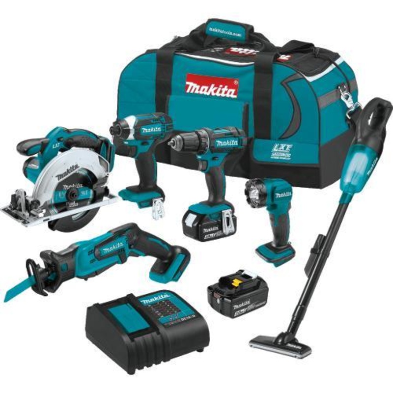 Makita XT614SX1 18V LXT LithiumIon Cordless 6Pc. Combo Kit (3.0Ah)