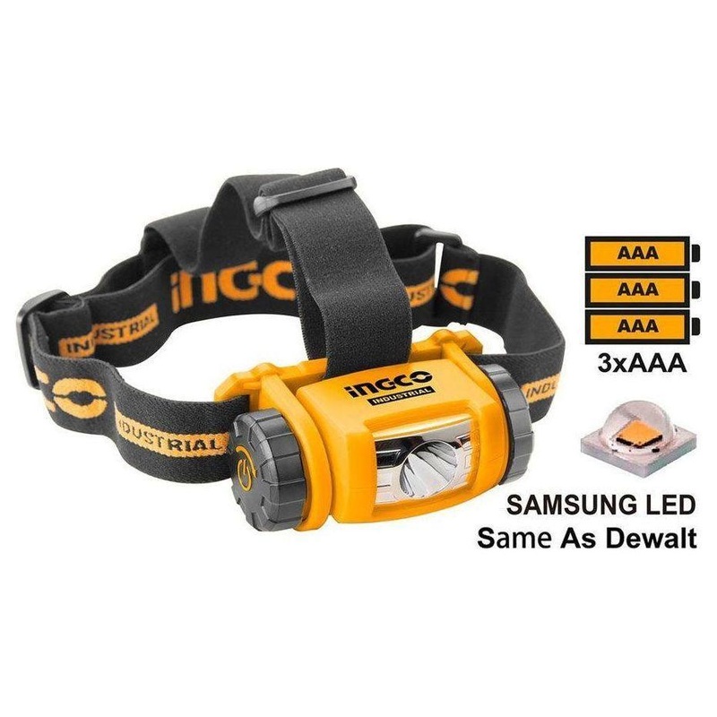 Ingco HHL013AAA2 Head Lamp / Light 180 lumens (AAA)