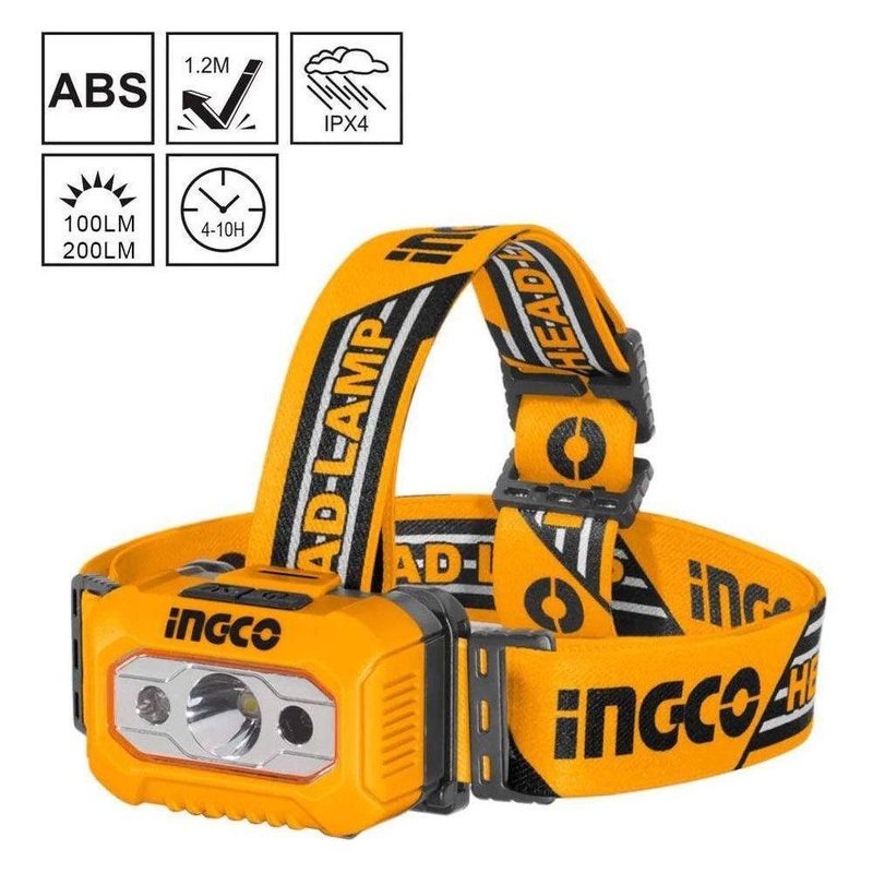 Ingco HHL013AAA8 Head Lamp / Light 200 lumens (AAA)