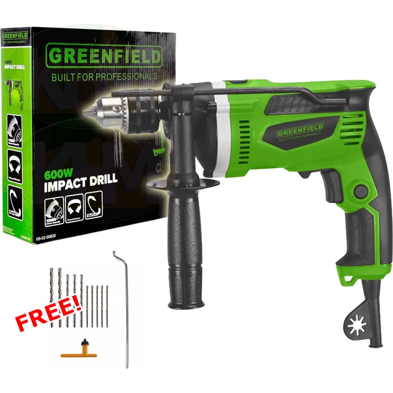Greenfield 02-620 Impact / Hammer Drill 13mm 600W