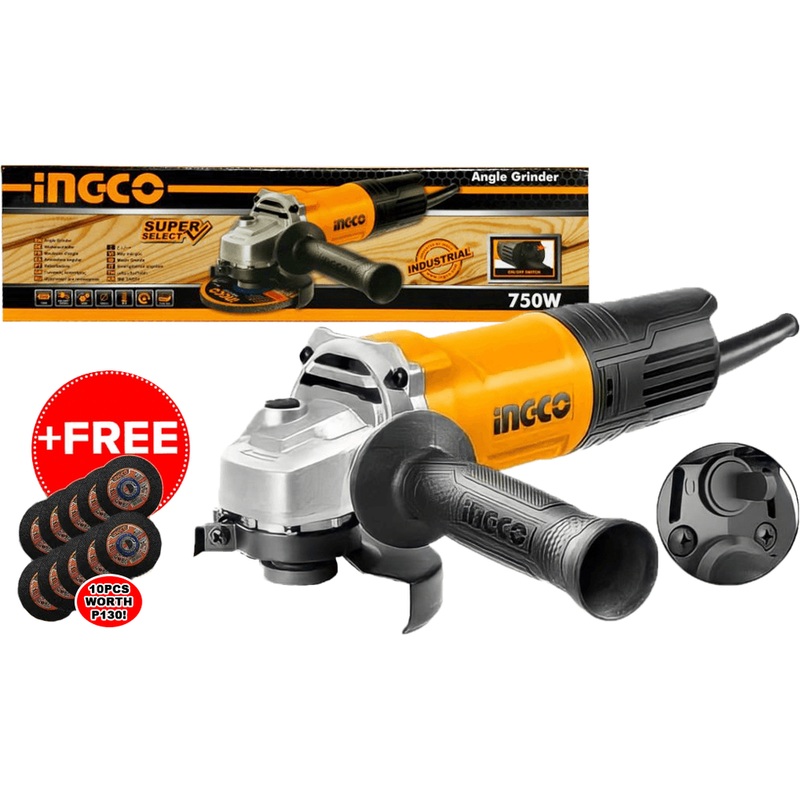 Ingco AG750162 / AG750282  Angle Grinder 4" 750W [SS]