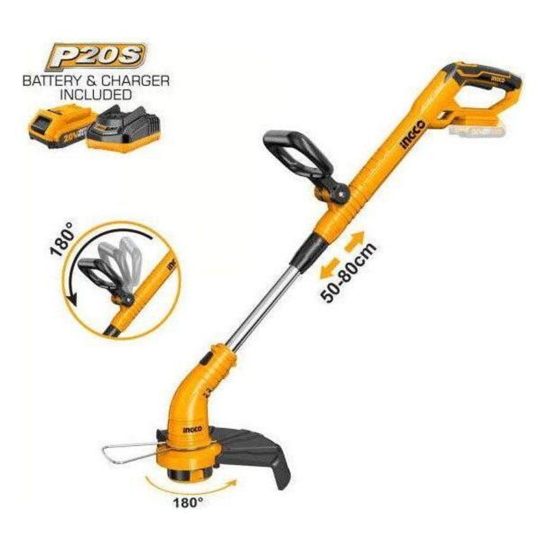 Ingco CGTLI20301 20V Cordless Li-Ion Grass Trimmer (Bare)