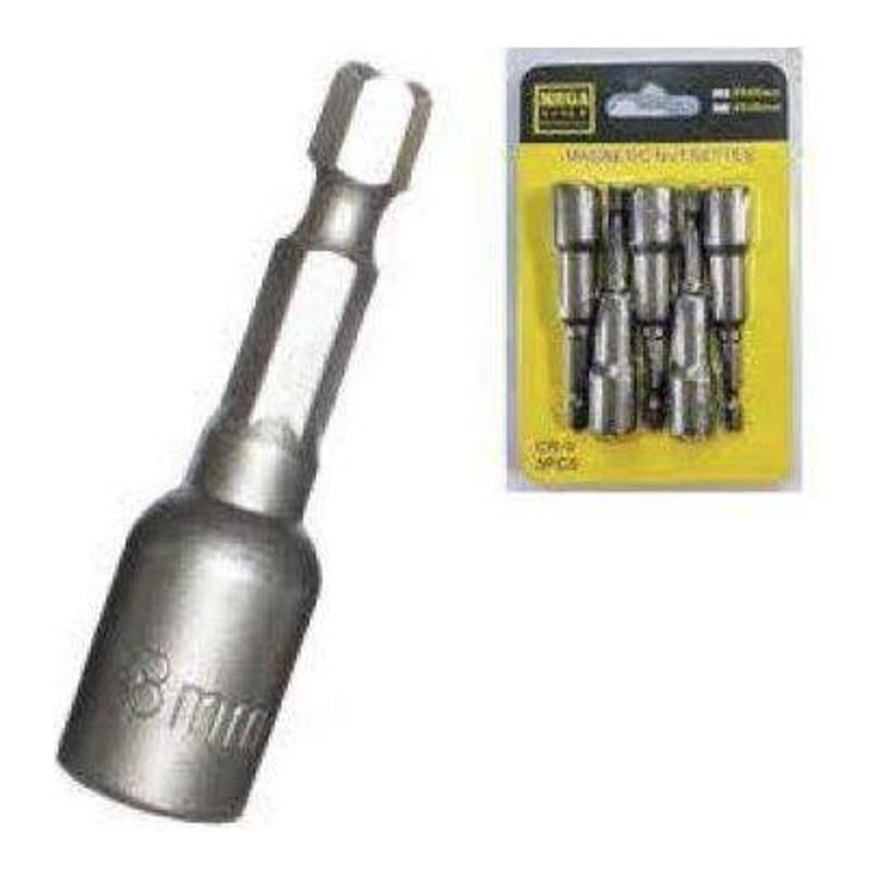 Megatools NUTSET65 Magnetic Nut Setter / Tekscrew Adapter 8x65mm