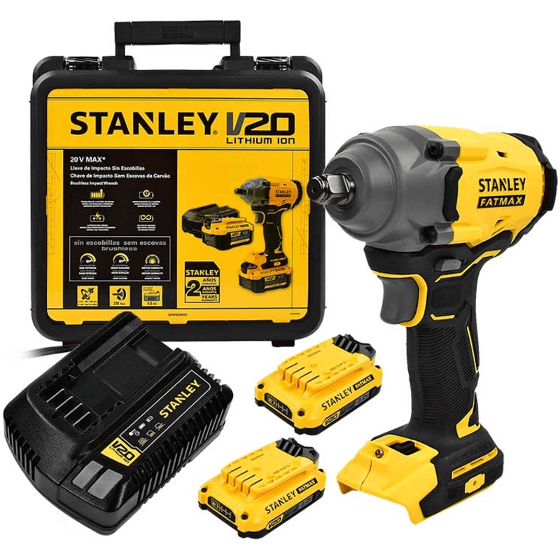 Stanley SBW920M2K 20V Cordless Impact Wrench 1/2" Drive