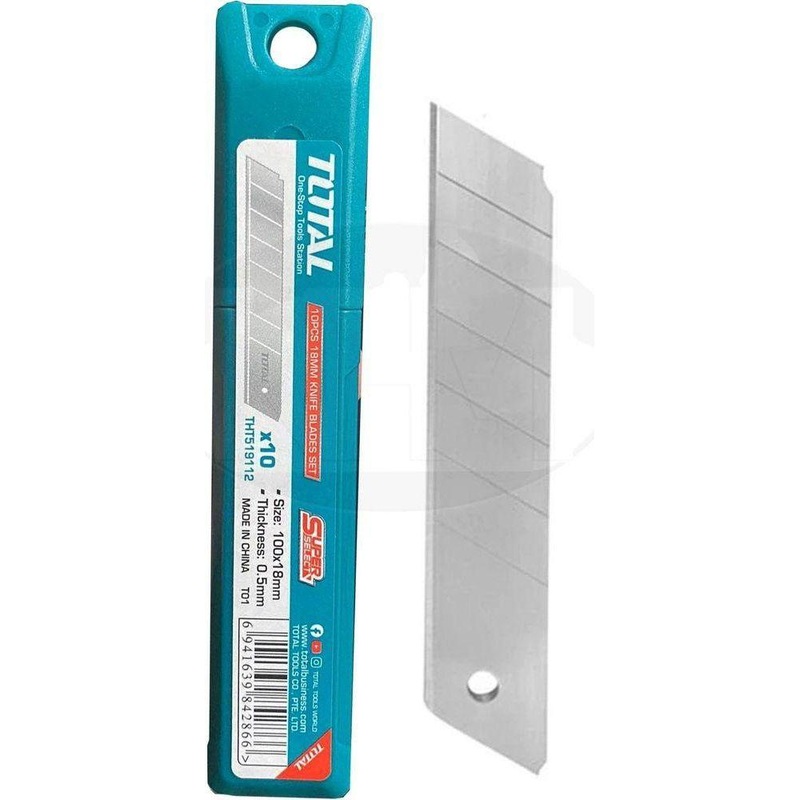 Total THT519112 10pcs Snap Off Cutter Knife Blade Refill (SS)