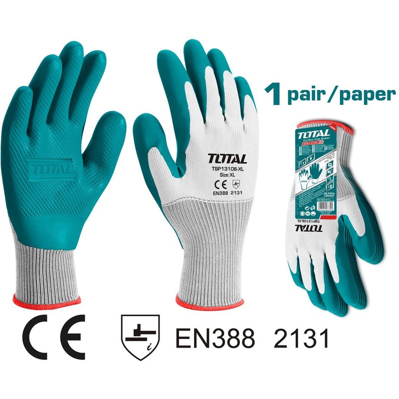 Total TSP13106-XL Latex Gloves
