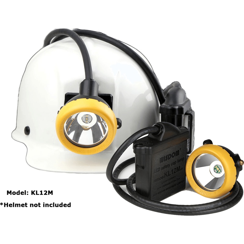 Wisdom KL12M Miner's LED Cap Corded Mining Lamp / Head Light (with NWB 25 Charger)