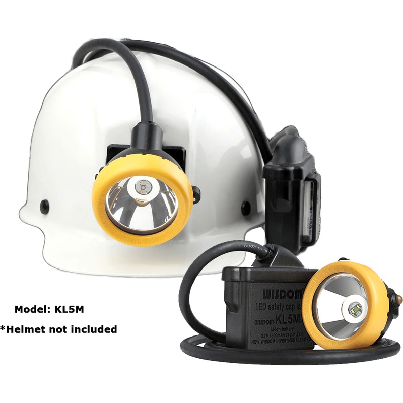 Wisdom KL5M Miner's LED Cap Corded Mining Lamp / Head Light (with NWB 20-A Charger)