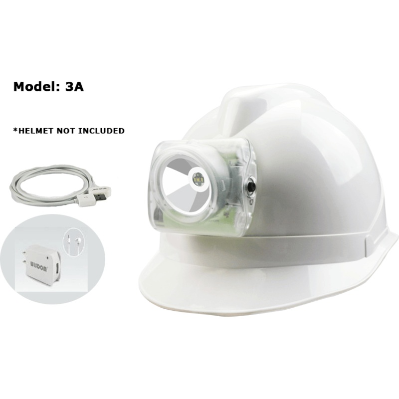 Wisdom Lamp 3A Miner's LED Cap Cordless Mining Lamp / Head Light 3A (with USB Charger Adapter)