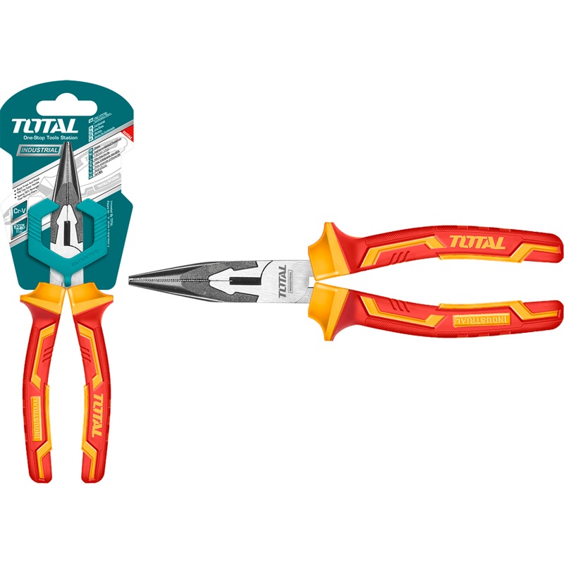 Total THTIP2381 Insulated Long Nose Pliers 8"