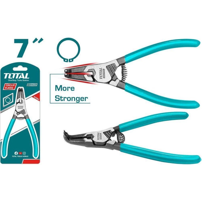 Total THTJ21802 Circlip Pliers 7" Bent External