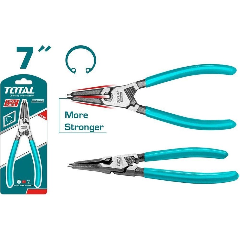 Total THTJ21803 Circlip Pliers 7" Straight Internal