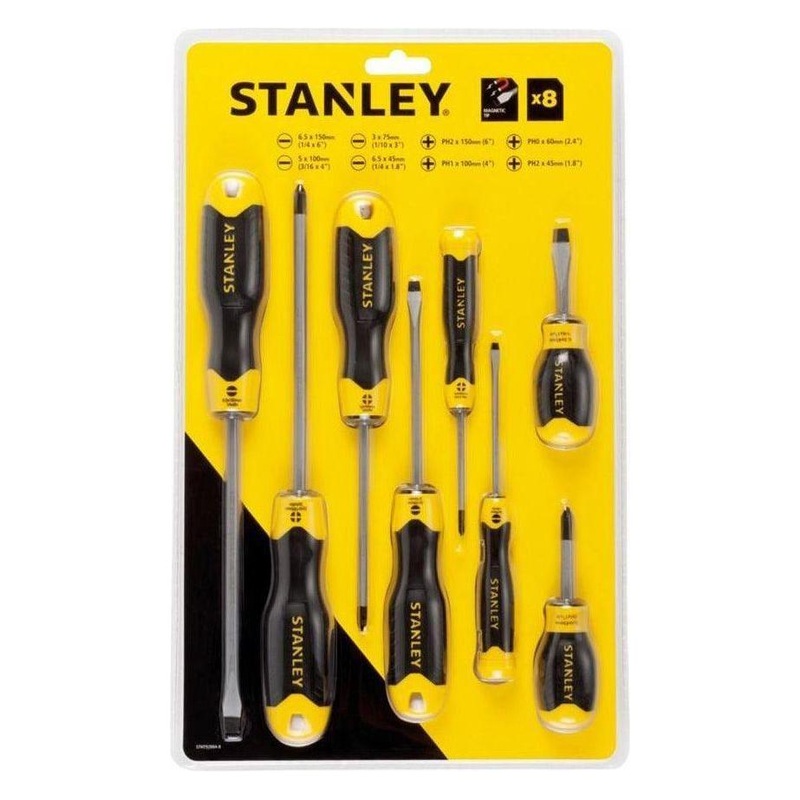 Stanley 92-004 (66-673) Cushion Grip Screwdriver Set 8pcs