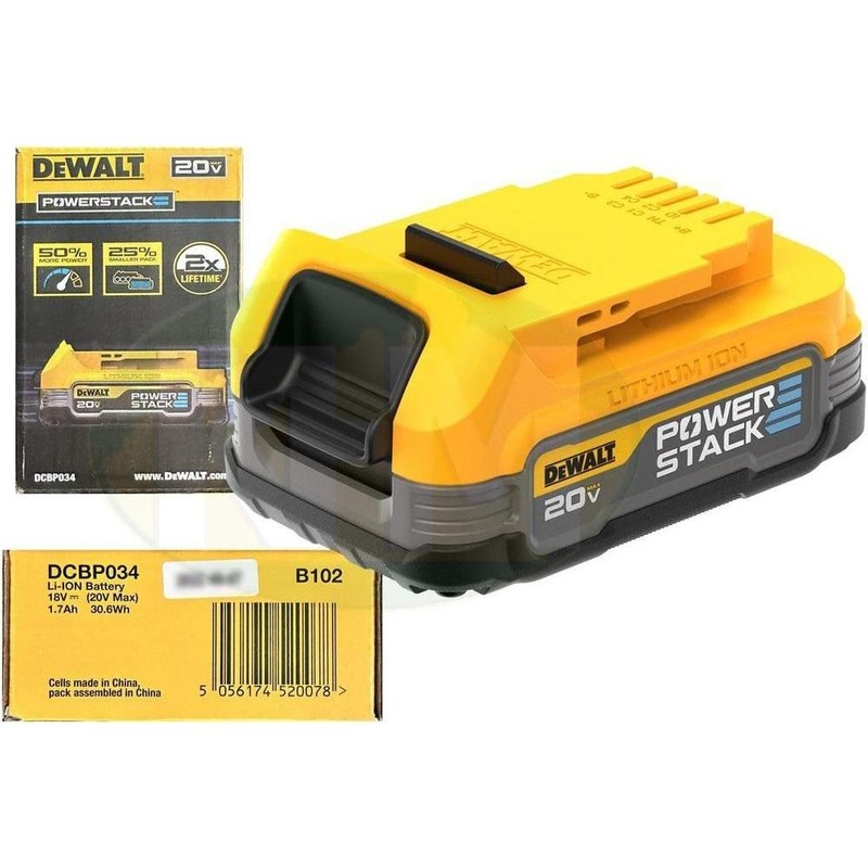 Dewalt DCBP034 20V Powerstack Lithium Ion Battery (1.7Ah)
