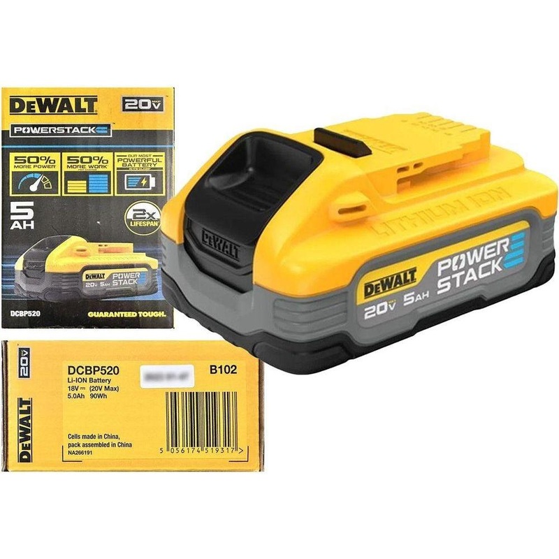 Dewalt DCBP520 20V Powerstack Lithium Ion Battery (5.0Ah)