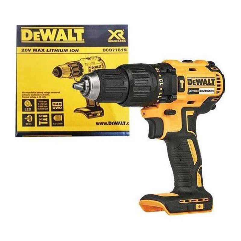 Dewalt DCD7781N 20V Cordless Hammer Drill 13mm (Bare)