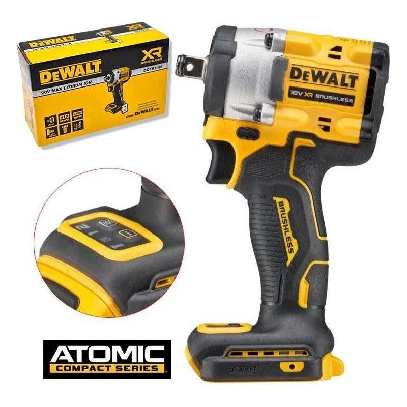 Dewalt DCF921N 20V Cordless Impact Wrench 1/2" (Atomic) [Bare] 406Nm
