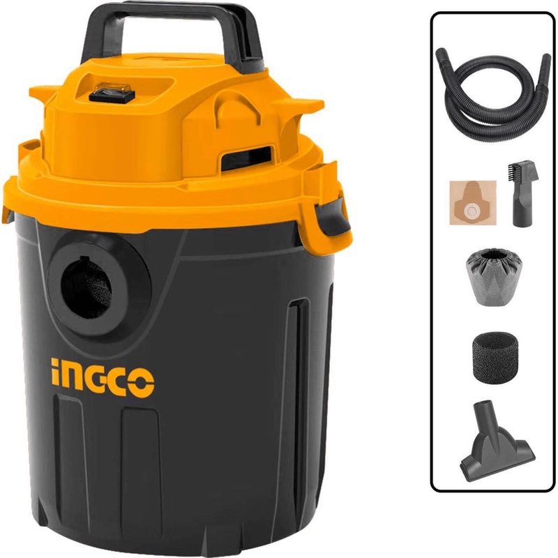 Ingco VC10101 Wet & Dry Vacuum Cleaner 1000W 10 Liters