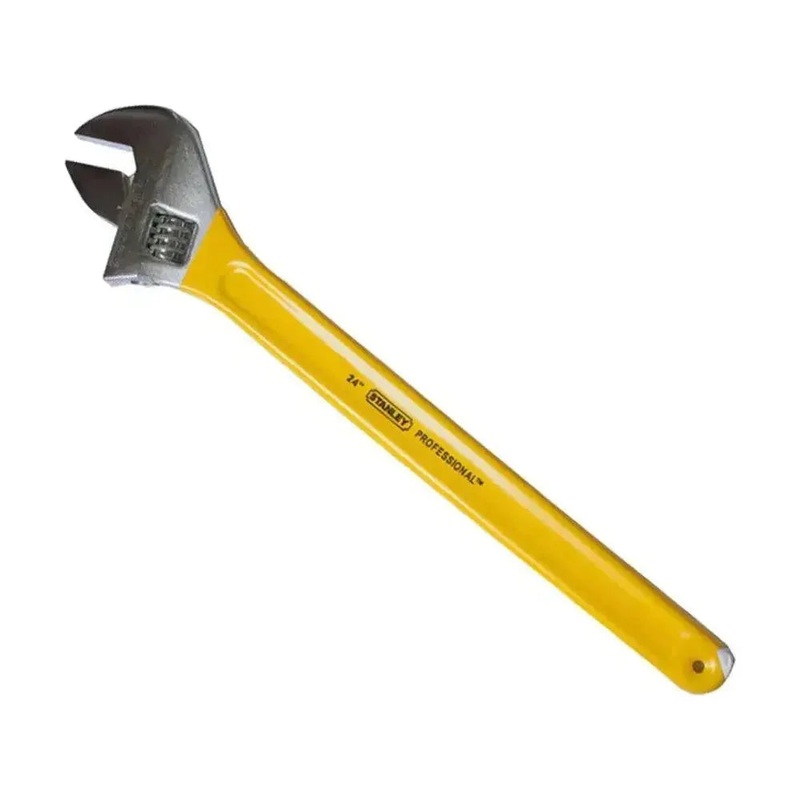 Stanley Adjustable Wrench (Yellow Anti Slip Grip)