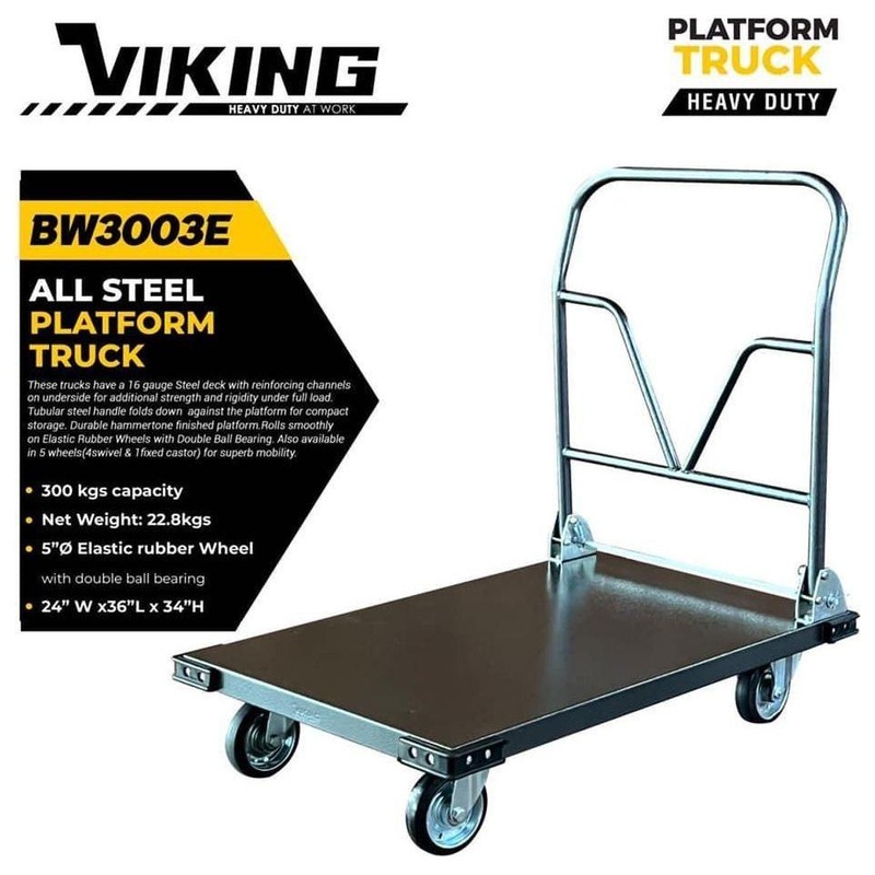 Viking BW3003E Heavy Duty Steel Platform Truck (300kgs)