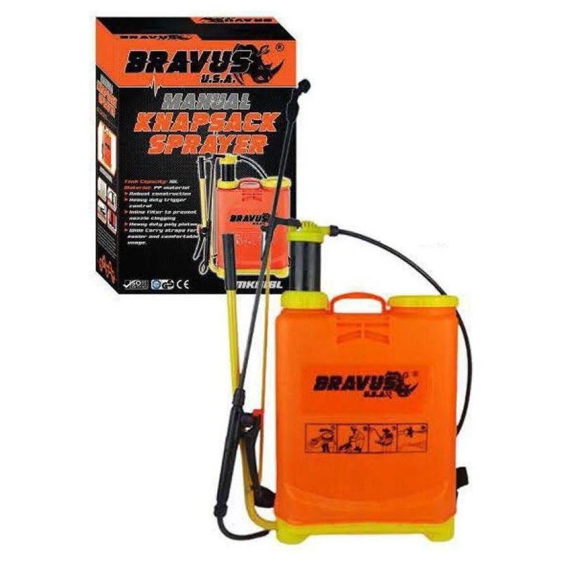 Bravus BMKS16L Plastic Manual Knapsack Sprayer 16L