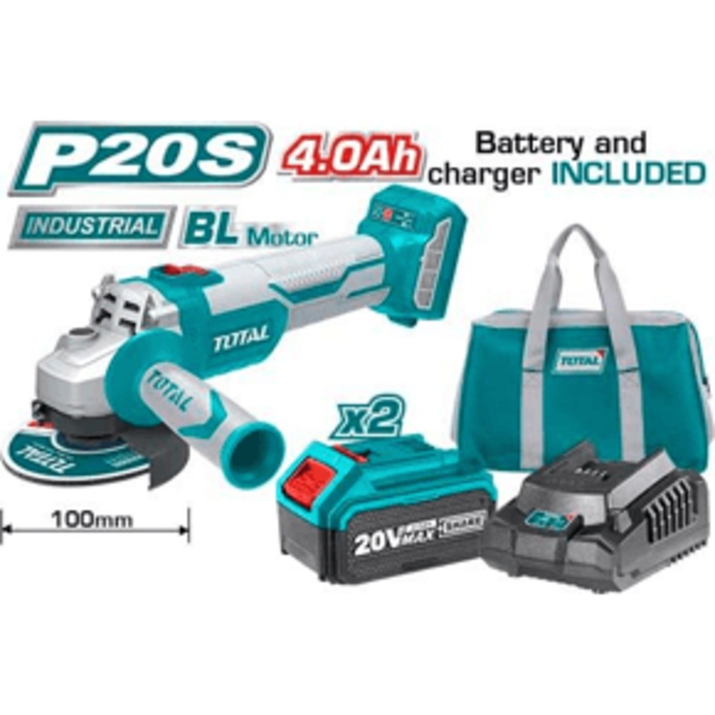Total TAGLI10022 Li-Ion Angle Grinder Set