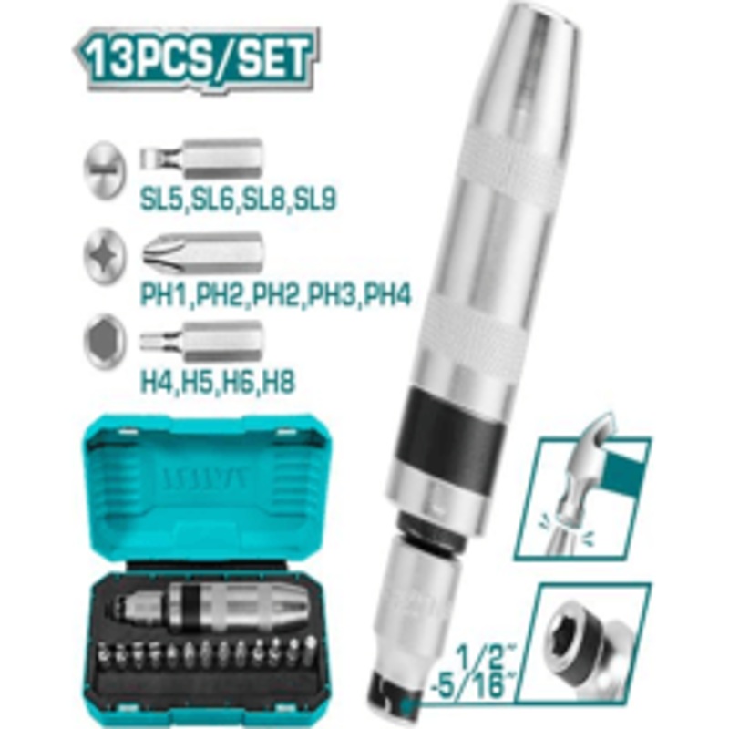 Total THIDS1301 13pcs Impact Driver Set