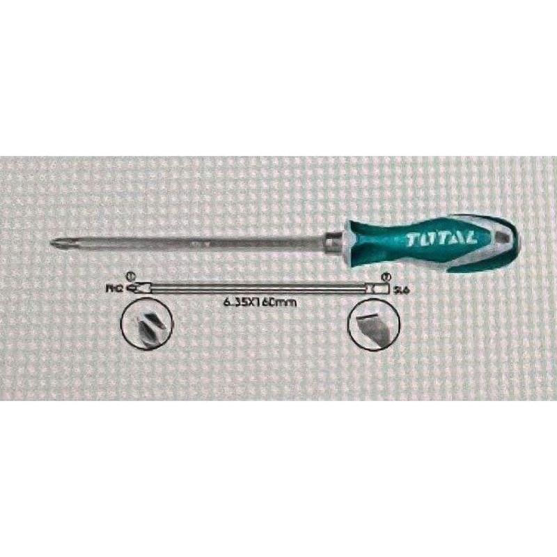 Total THT250206 2 In 1 Screwdriver Set (6.35x160mm)