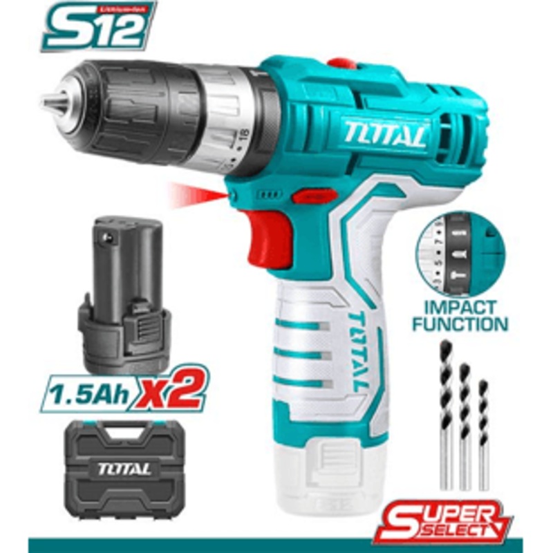 Total TIDLI12201 Li-Ion Impact Drill 12V ss