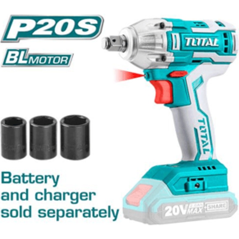 Total TIWLI20010 Li-Ion Impact Wrench W/o Battery & Charger