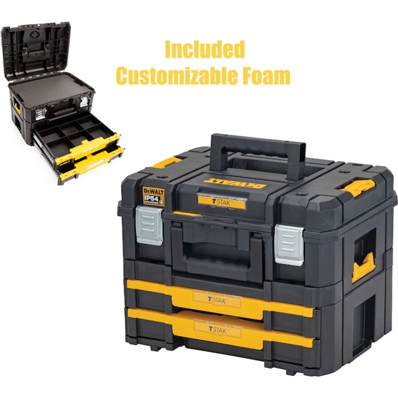 Dewalt DWST83395-1 Tool Box (Combo Kit) with 2 Drawers Organizer IP54 [TSTAK]