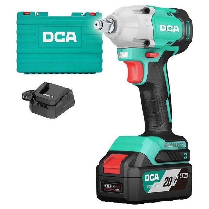 DCA ADPB298 DM 20V Cordless Brushless Impact Wrench 1/2" Drive 298Nm