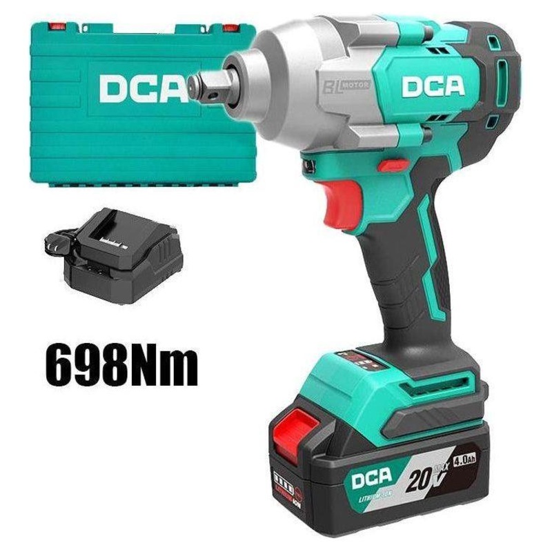 DCA ADPB698 DM 20V Cordless Brushless Impact Wrench 1/2" Drive 698Nm