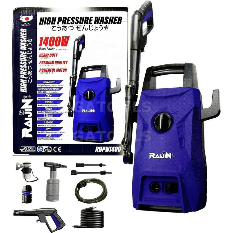 Raijin RHPW1400 High Pressure Washer 100bar 1400W