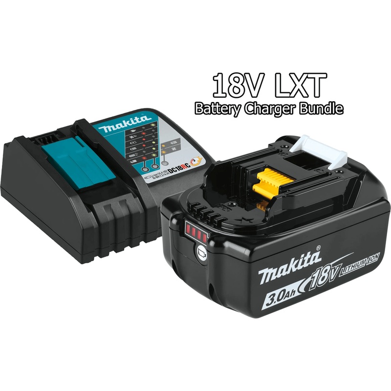 Makita (BL1830B + DC18RC) 3.0 Ah 18V LXT Battery and Rapid Charger Bundle