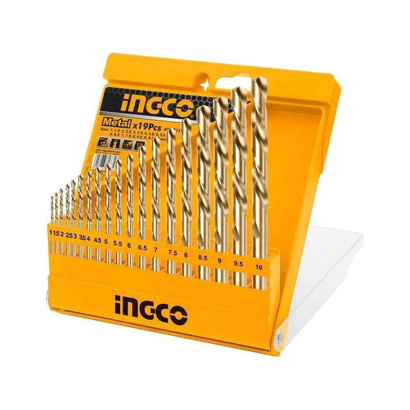 Ingco AKDB1195 Cobalt HSS Drill Bits 19Pcs Set