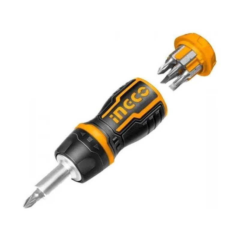 Ingco AKISDS1728 8-IN-1 Stubby Rachet Screwdriver Set