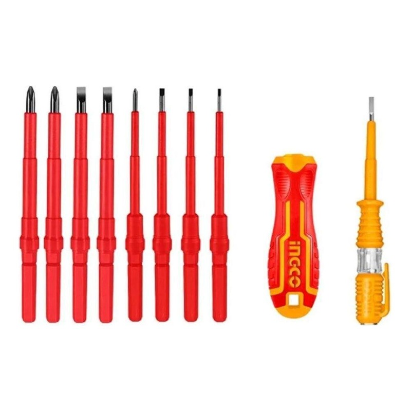 ingco HKISD1008 Interchangeable Insulated Screwdriver Set