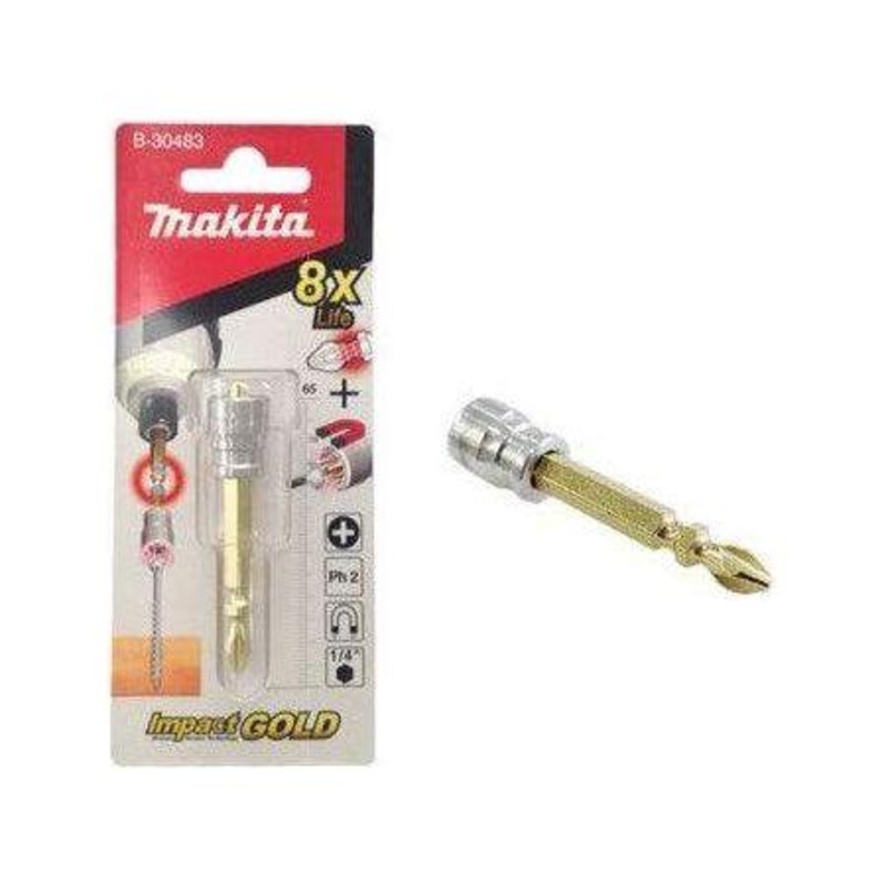 Makita B-30483 Impact Gold Magnetic Double-Ended Screwdriver Bit & Neck Torsion Set