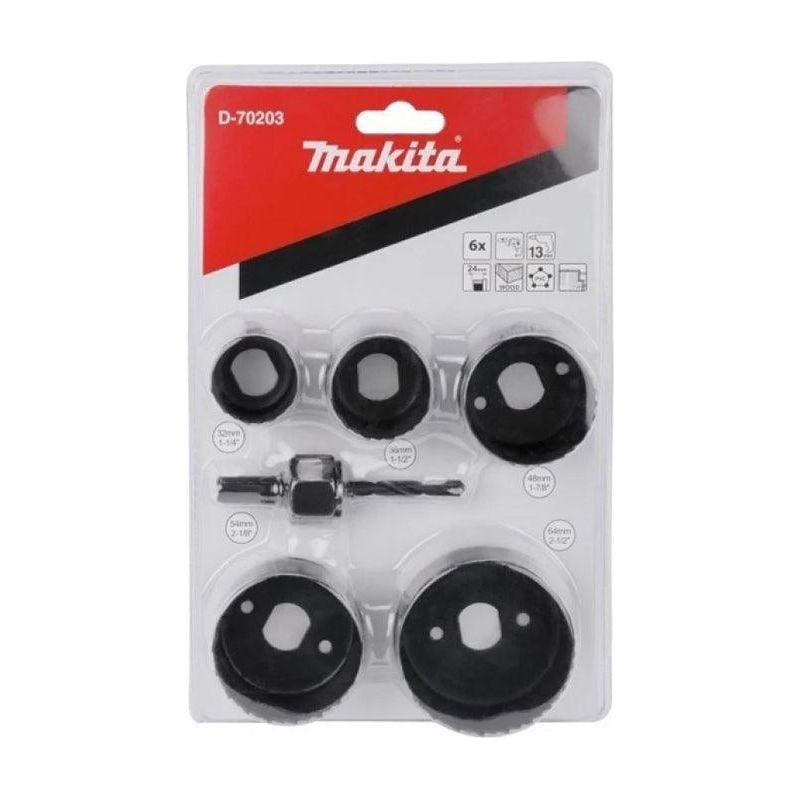 Makita D-70203 6pcs Carbon Steel Hole Saw Drill Bit Set