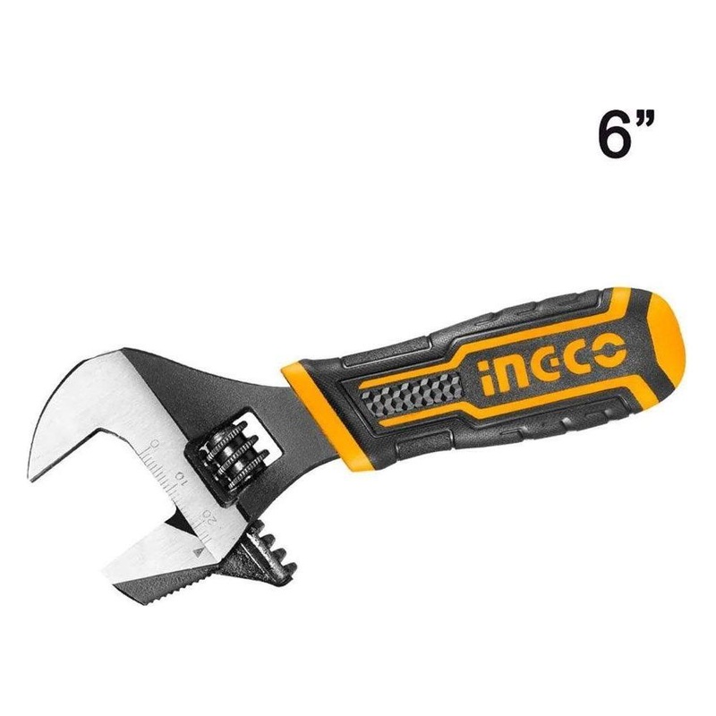Ingco HADWS088 2-IN-1 Stubby Adjustable Wrench