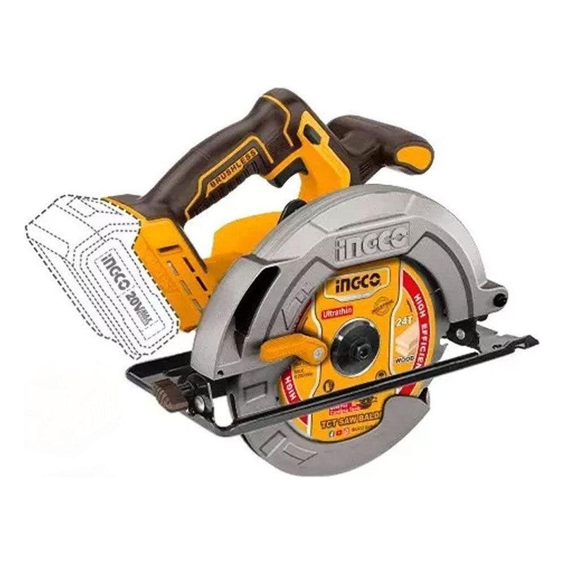Ingco CSLI18511 Li-Ion Circular Saw Brushless 20V