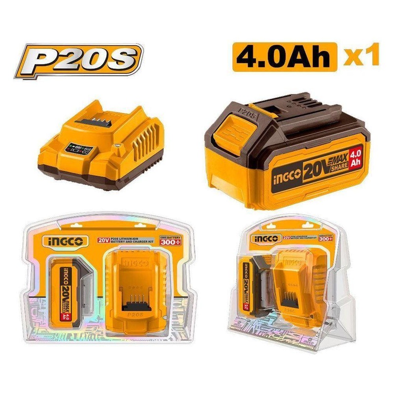 Ingco FBCPK1214 P20S Li-Ion Battery And  Charger Kit