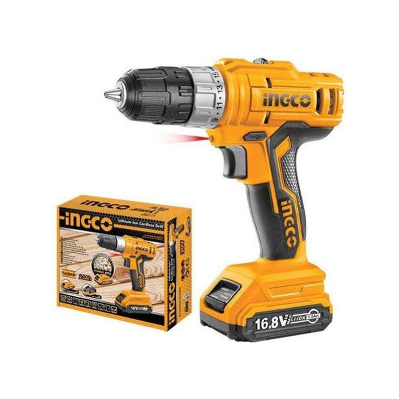Ingco CDLI1611 Li-Ion Cordless Drill 16.8V