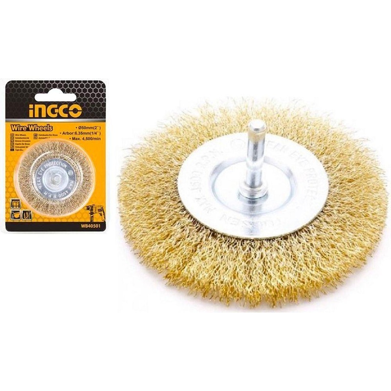 Ingco WB40751 Wheel Wire Brush 3" with 1/4" shank