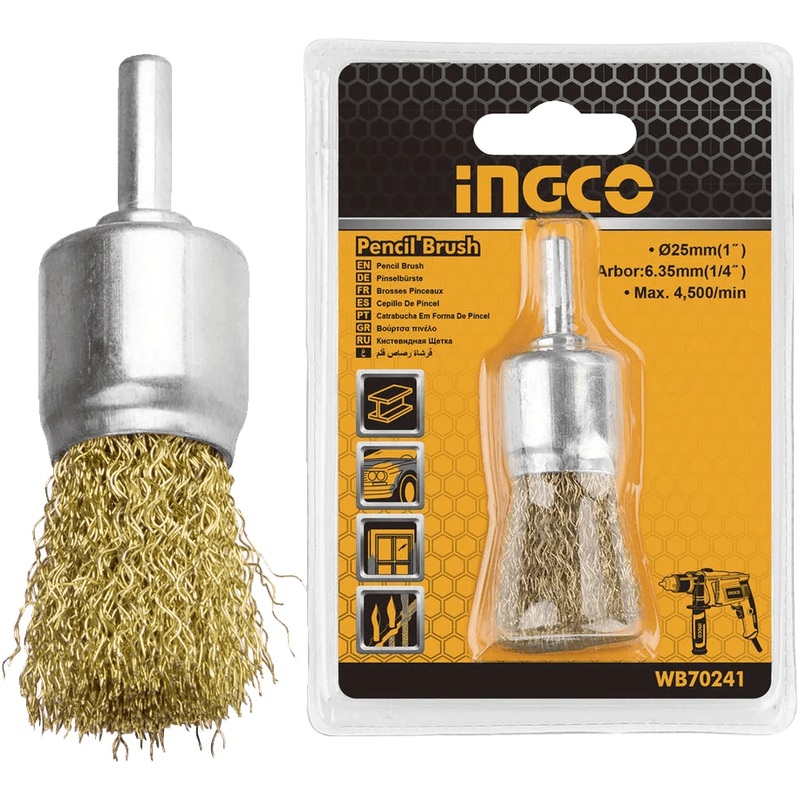 Ingco WB70241 Pencil End Wire Brush 25mm