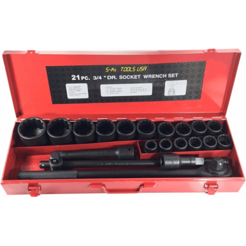 S-Ks 3/4" Drive Impact Socket Wrench Set 19-50mm (21pcs)