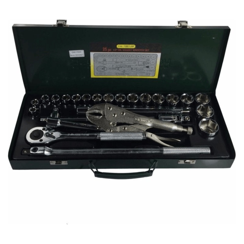 S-Ks A-25 1/2" Drive Socket Wrench Set 10-32mm 6pts