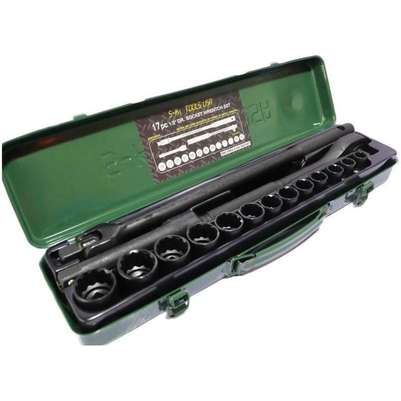 S-Ks B-17 1/2" Drive Impact Socket Wrench Set 10-24mm 12pts